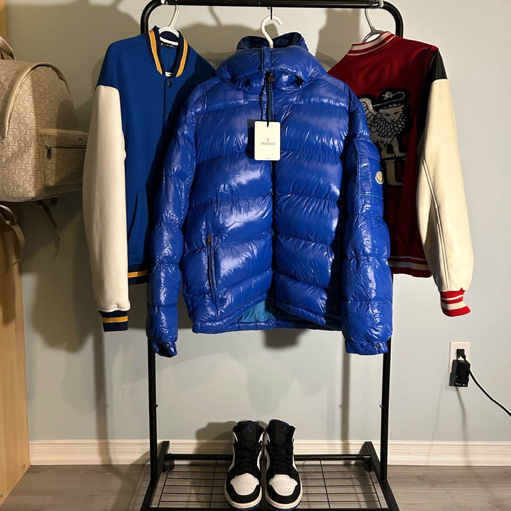 Brand New Very Rare Blue Moncler Maya Down Jacket